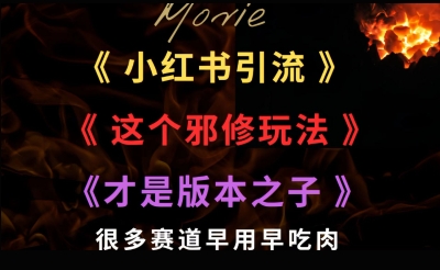 最近小红书引流这个邪修玩法才是版本之子，很多赛道早用早吃肉资源站资源站