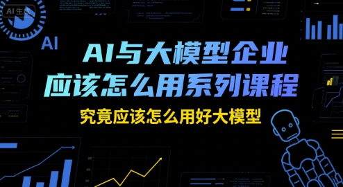 AI与大模型企业应该怎么用系列课程，究竟应该怎么用好大模型资源站资源站