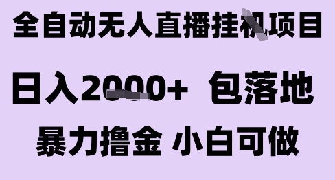 最新全自动抖音无人直播挂G项目，日入2k+ 包落地暴力撸金，小白可做【揭秘】资源站资源站