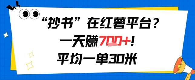 抄书在红薯平台？一天挣几张，平均一单30米，有手就行，新手小白不二之选！资源站资源站