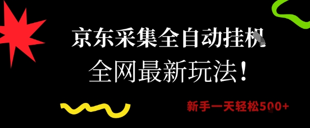 京东采集全自动挂G项目，全网最新玩法新手一天轻松5张【揭秘】资源站资源站